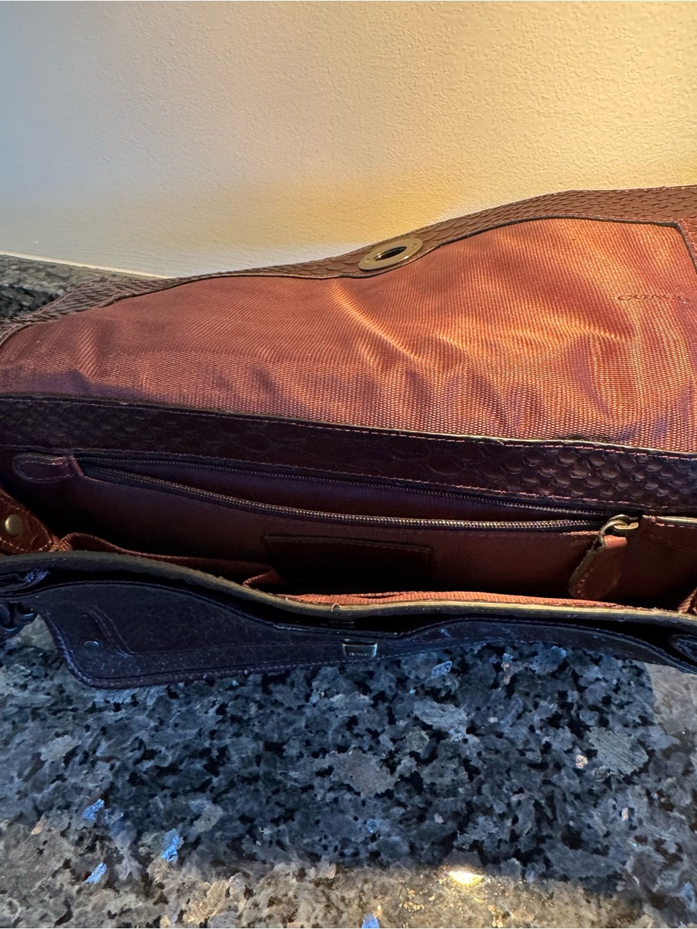 Coach Rhyder Python Embossed Leather Messenger Bag. NWT - Picture 2 of 5